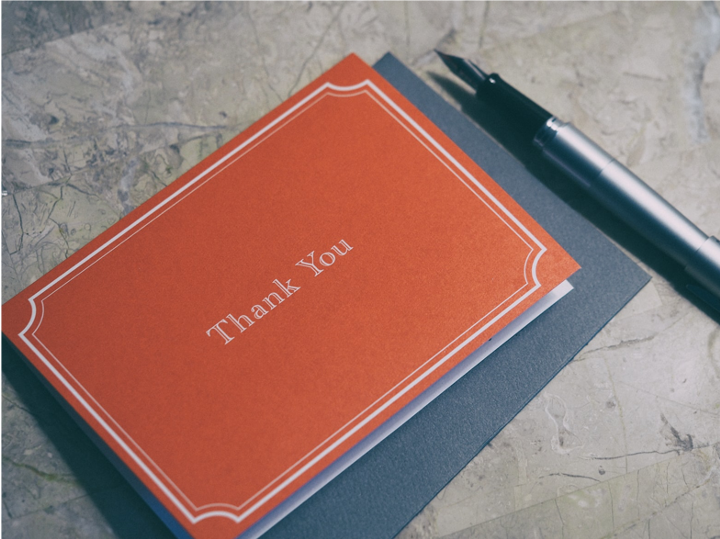 thank you notes can show simple but sincere appreciation